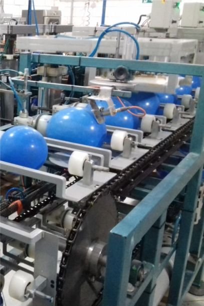 Linha automática para produção e impressão de balões de látex